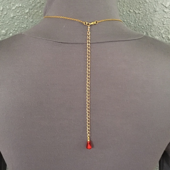 Persephone Greek Roman Goddess Pomegranate and Seeds Handmade Gold Red Necklace - Picture 10 of 15